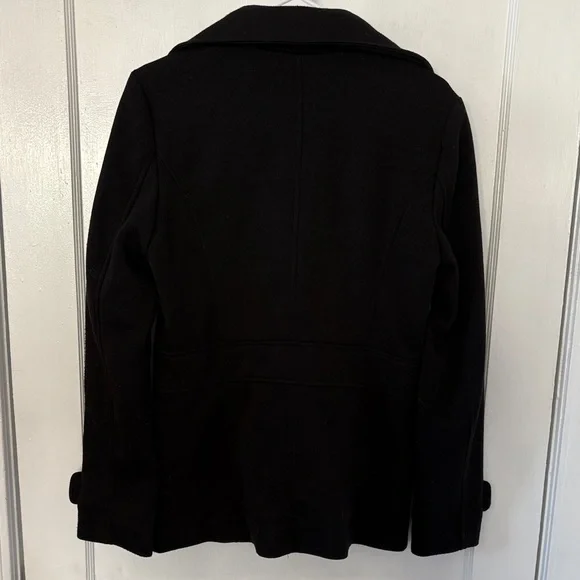 Express Women's Classic Black Pea Coat - Picture 5 of 5